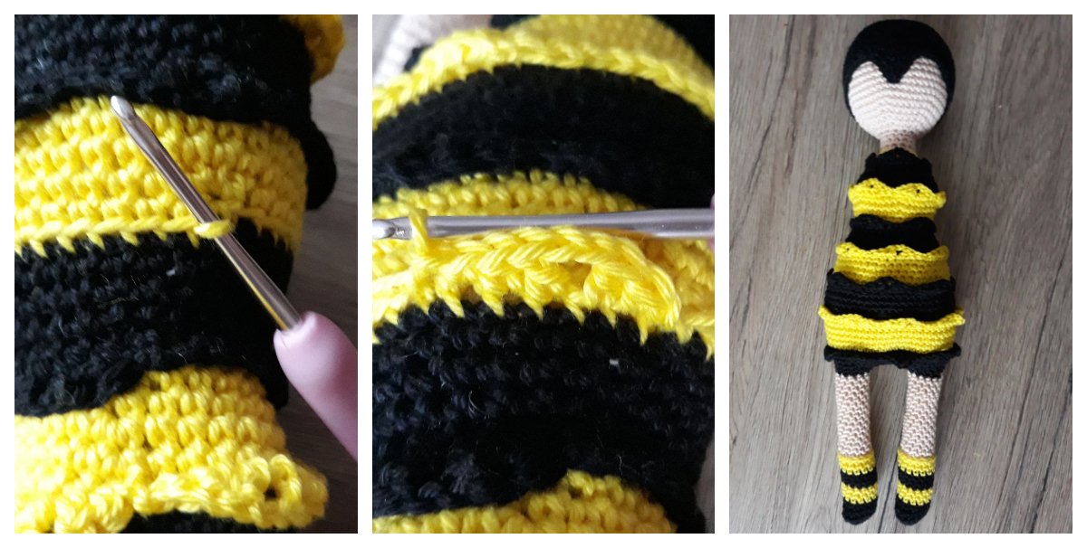 Blog-Inhaltsbild für 'Biene Susie, kostenlose Häkelanleitung'